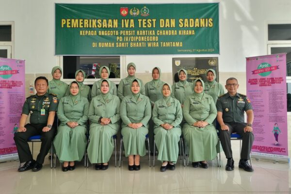 Kegiatan Pemeriksaan IVA TEST dan SADANIS Bagi Anggota Persit Kartika Chandra Kirana PD IV / Diponegoro dalam Rangka HUT Kesad ke-79