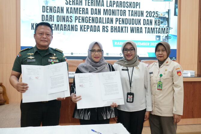 PENYERAHAN ALAT LAPAROSKOPI DARI DINAS PENGENDALIAN PENDUDUK DAN KB KOTA SEMARANG KEPADA RS BHAKTI WIRA TAMTAMA TAHUN 2025