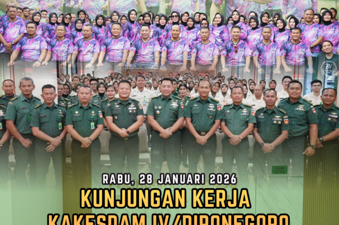 KAKESDAM IV/DIPONEGORO LAKSANAKAN KUNJUNGAN KERJA DI RS BHAKTI WIRA TAMTAMA